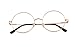 Agstum Retro Round Metal Non-Prescription Eyeglasses Frame with Spring HInge Clear Lens (Gold, (Small size) 42)