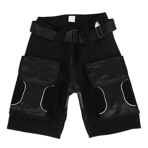 Neoprene Diving Tech Shorts 3mm Thick, Super Stretch Large Pockets Keep Warm for Diving Surfing Snorkeling (XS)
