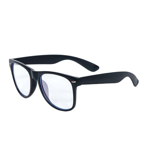 Yilistore Classic Nerd Clear Lens Glasses Black Fake Glasses for Adult Halloween Costume Accessory Cosplay Props