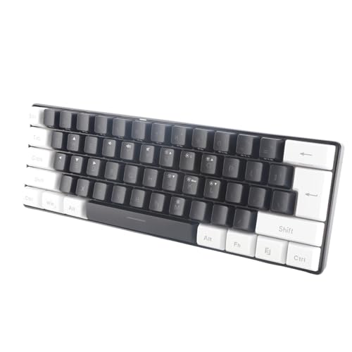 G61 Mini RGB Klawiatura, Podświetlenie LED 61 Klawisze Ergonomiczne Mechaniczne Uczucie Przewodowej Klawiatury dla Biznesu, Kompaktowa Konstrukcja Przenośna Klawiatura Podróży (/