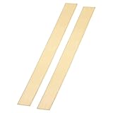 uxcell 2 Pcs Brass Flat Bar Stock, 0.08