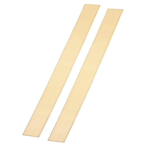 uxcell 2 Pcs Brass Flat Bar Stock, 0.08
