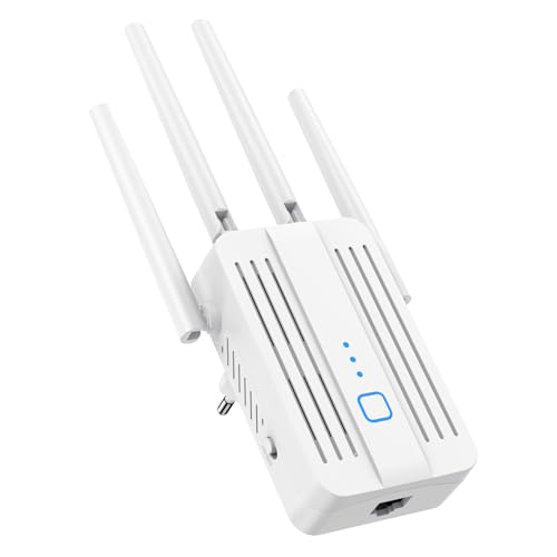 WLAN Repeater WiFi Repeater WLAN Verstärker, 300Mbit/s WiFi Booster mit 2,4 GHz, Repeater-Modus/Access Point Modus, Kompatibel mit Allen Routern, Einfacher Einrichtung.