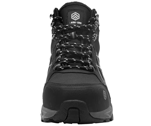 Image of LARNMERN Steel Toe Boots Men Comfortable Work Safety Shoes Hiking Sneakers | Comfortable Outdoor Industrial Construction Non Slip Puncture Proof Mid Top Tactical