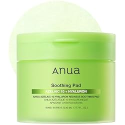 Anua Azelaic Acid 10 Hyaluronic Acid Soothing Toner Pads, 90 Pads | Hydrating Facial Toner Pads for Redness, Pore & Blemish Care, Quick & Easy Stretchable Formula, Korean Skincare