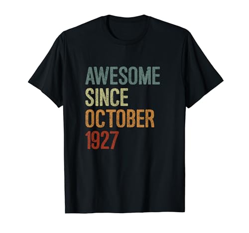 Impresionante desde octubre de 1927, regalo de cumpleaños divertido retro Camiseta