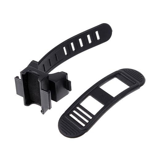 NAMOARLY 2Pcs Adjustable Bike Light Mounting Bracket Lightweight Plastic Flashlight Holder with Rotation Handlebar Clamp for Enhanced Cycling Safety Black