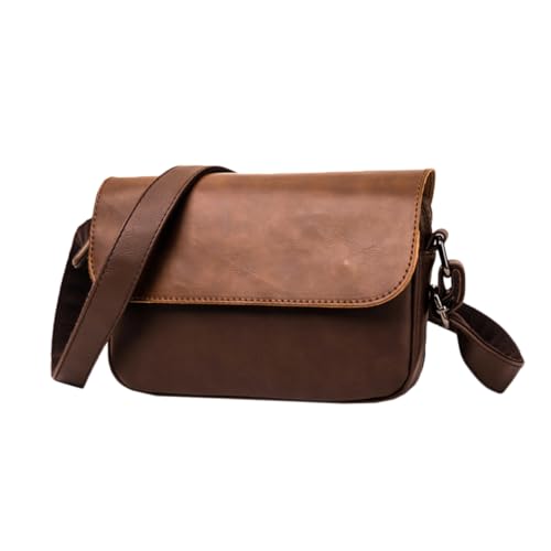 LIFKOME Men's Fashion Shoulder Bag Crossbody Messenger Bag in Dark Brown Protective Design