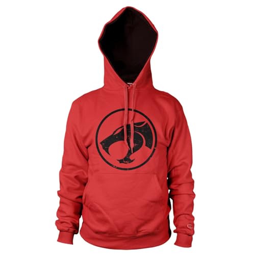 Sweat à capuche Thundercats logo washed gris vintage pour fan de pop culture retro
