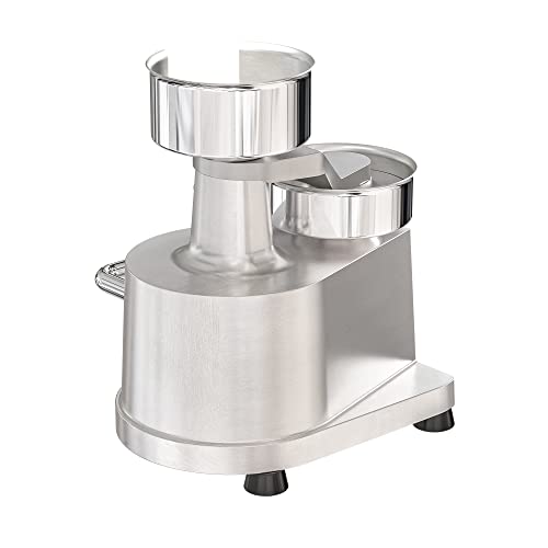 Image of KoolMore Burger Press Patty Maker for 4 inch Hamburgers, Stainless-Steel Manual Forming Machine for Personal and Commercial Foods, Heavy Duty Processor, Includes Pattie Papers (CHM-4), Silver
