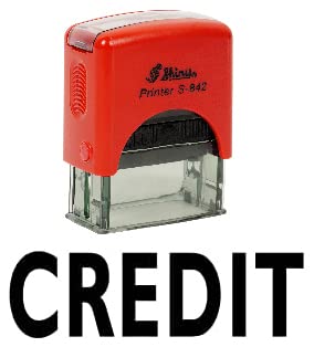 Credit Self Inking Rubber Stamp Office Stationary Custom Shiny Stamp