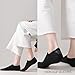 EPEIUS Thick No Show Socks for Women Athletic Ankle Socks Cushioned Running Low Cut Non Slip Invisible Liner Size 5-8 (All Black 6 Pairs M)