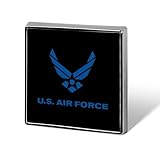 ピンバッジ アーミーエアフォース U.S. ARMY AIR FORCE ブローチ 徽章 ボタンブローチ 缶バッジ 合金製 襟章 アクセサリー 正方形 お洒落 軽量 人気