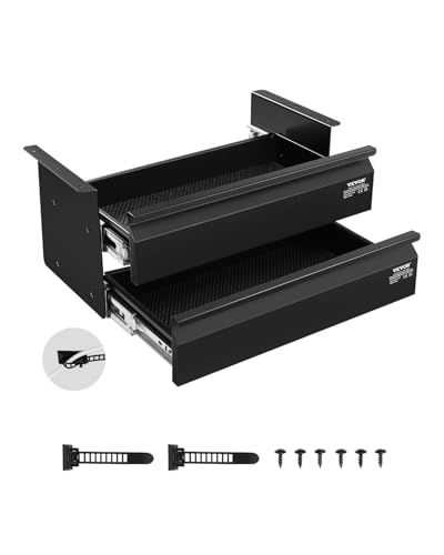 Tiroir organisateur sous bureau VEVOR double niveau charge 5 kg robuste