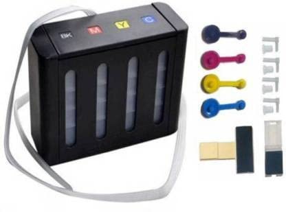 QUALYPRINT Professional Refillable CISS Tank Empty For All Inkjet Printer Multi Color Ink Cartridge (Magenta, Cyan, Black) Compatible for Hp 1000, 1010, 1015,1 510,2000, 2050,3050, 370, 380, 2120, 2179, 2180, 3606, 3608, 5508