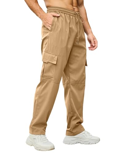 Pantalones de trabajo tipo cargo para hombre, de moda,