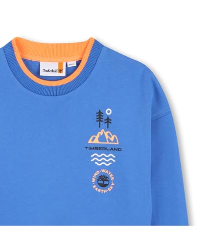 Sweatshirt Timberland bleu pour garçon en coton doux - 4