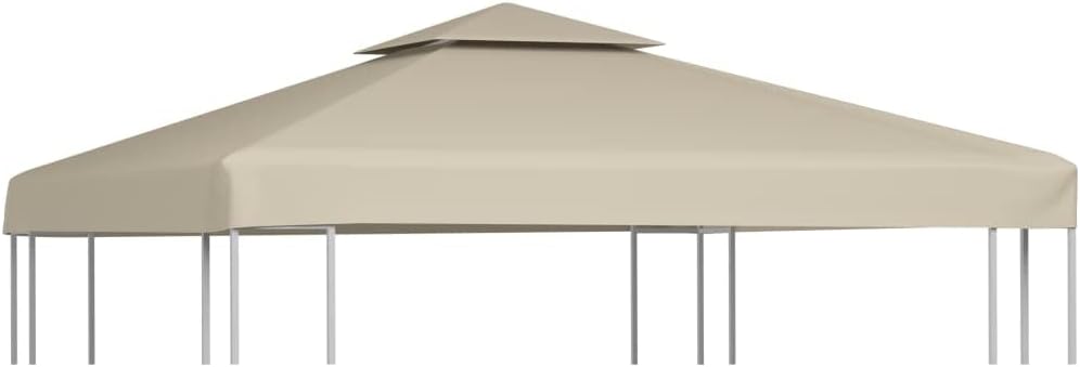 TooFu Gazebo Cover Canopy Replacement 9.14 oz/yd² Beige 10'x10'