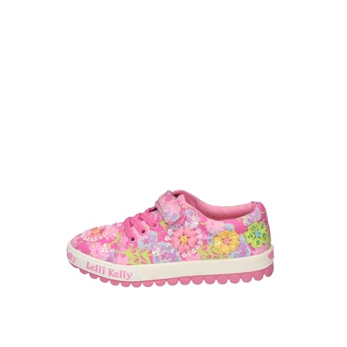 Lelli Kelly Girls Eloise Strap Trainers Pink Flower Shoes LK4912 (Fuchsia, UK Footwear Size System, Little Kid, Numeric, Medium, 11.5)