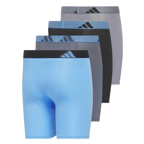 Image of adidas Boys Performance Microfiber Long Boxer Briefs (4-Pack or 3-Pack) Kids Underwear