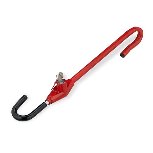Relaxdays Antifurto Bloccasterzo Auto, Lucchetto Blocca Volante, Protezione Sterzo Universale,
