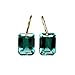 Rectangle Paraiba Tourmaline Drop Earrings Blue Tourmaline Drop Jewelry Rectangle Jewelry For Women Handmade item