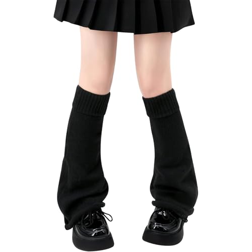 Leg Warmers for Girls Women, Y2K Goth Harajuku Style Leg Warmers, Flared Knit Boot Socks, Japanese Lolita Accessories