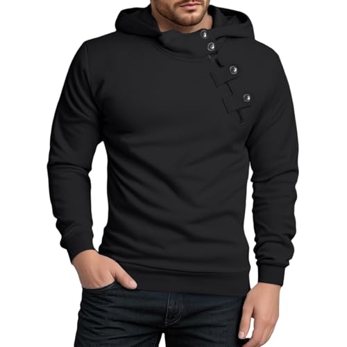 Ymosrh Men's Casual Hoodies, Long Sleeve Quarter Zip Athletic Workout Hooded Sweatshirt Pullover, S-2XL4