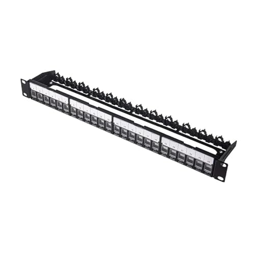 Panneau de brassage blindé 24 ports 1U 19 pouces pour rack ou mural nu