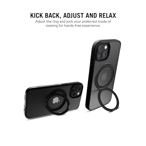 Image of DailyObjects Polycarbonate Case for iPhone 14 Compatible with Mag-Safe Wireless Charging,Halo 2.0 with Rotatable Stand Slim Shockproof Back Cover