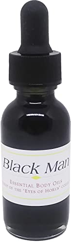 TCEShop Black Man For Men Scented Body Oil Fragrance [Glass Dropper Top - Black - 1 oz.] - ID#38936