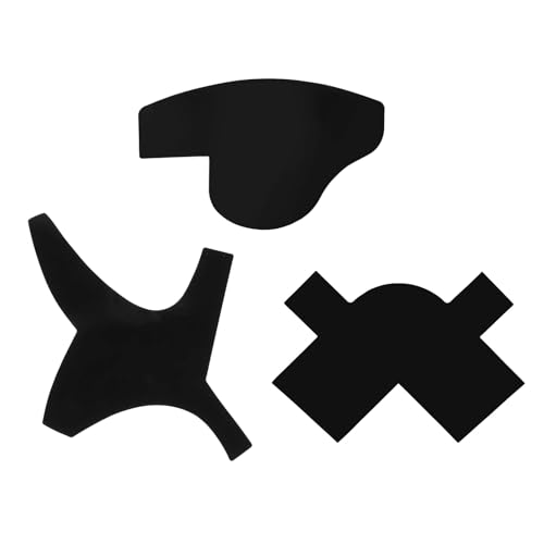 Herramienta de formación de barba para hombres, accesorios de modelado de modelado de modelado de barba de 3 piezas herramienta facial de mejora de barbero multifunción para (Negro)