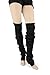 Foot Traffic Women's Cable-Knit Leg Warmers (Black, Super Long)