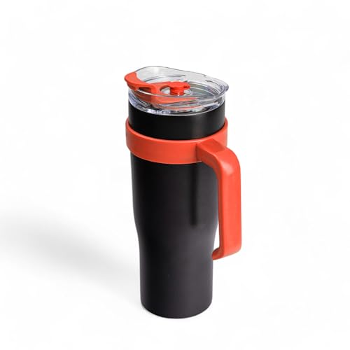 Image of The Memory Company Officially Licensed 46oz Team Color Slim Tumbler with Straw and Handle, Cincinnati Bengals