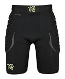 KEEPERsport - Torwart Unterziehhose gepolstert - Kurze Protektionshose für Torhüter Underwear - Größe 128-XXL - schwarz
