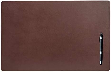DACASSO Leather Conference Table Pad - Luxury Leather Desk Blotter for Writing - Executive Desk Surface Protector - (Chocolate Brown, 22" x 14") image 2