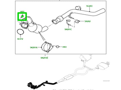 Genuine Exhaust Gasket to Catalytic Converter Bolt Set of 3 Compatible with Land ROVEER Range Rover LR2 EVOQUE Sport LR005738