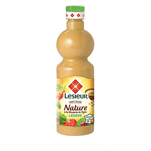LESIEUR - Lesieur Sauce Salade Nature À La Moutarde De Dijon Legère 500Ml - Lot De 4