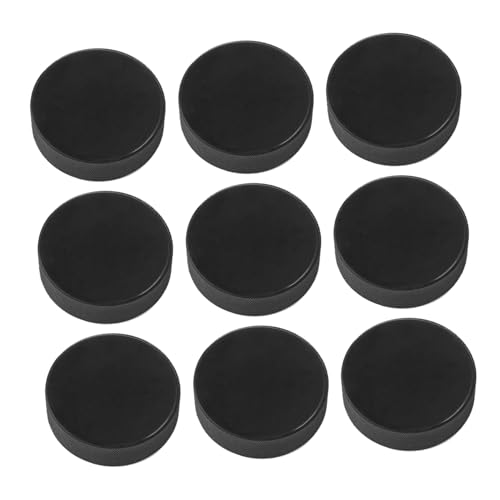 ARTSEWPLY Rubber Ice Hockey Black Sports Puck Set for Practicing and Training Games
