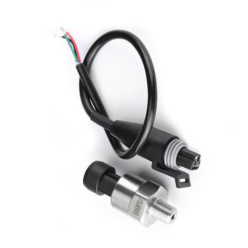 Transductor de Presión 500PSI, Rosca 1/8 NPT Sensor de Presión de Agua Transductor de Presión de Acero Inoxidable Sensor de Presión de Agua Aceite 0.5-4.5V