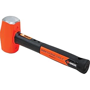 Groz 34501 12″ Indestructible Striking Hammer, 4 lb