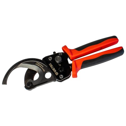 Coupe-câble à Cliquet TOOLOVA 91553 - Une Main, Pour Cuivre Et Alu