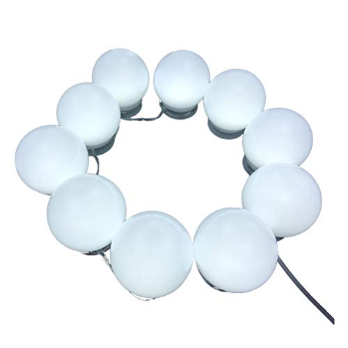 Lurrose Espelho de maquiagemTira de iluminação de luzes de espelho de toucador com LED regulável est