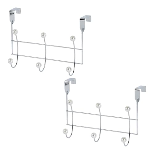 Image of Showerdrape Set of 2 Akoya Chrome Over Door Storage Hooks