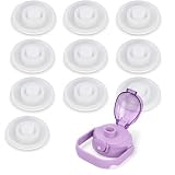 10 Pcs Silicone Bottle Seals,Water Bottles Tops Replacement Caps,Reusable Straw Holes Rubber Plug,for Dust and Spill Protection on Travel Mugs & Water Bottles