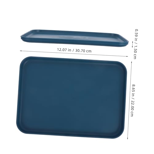 Bandeja rectangular de plástico PRETYZOOM pack de 2 para hostelería 3