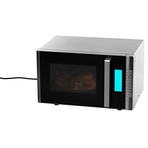 MEDION MD 16550 Mikrowelle mit Grill / 800 Watt Leistung / 1000 Watt Obergrillleistung / 20 L Kapazität / 8 Leistungsstufen / Auftaufunktion / Edelstahlfront