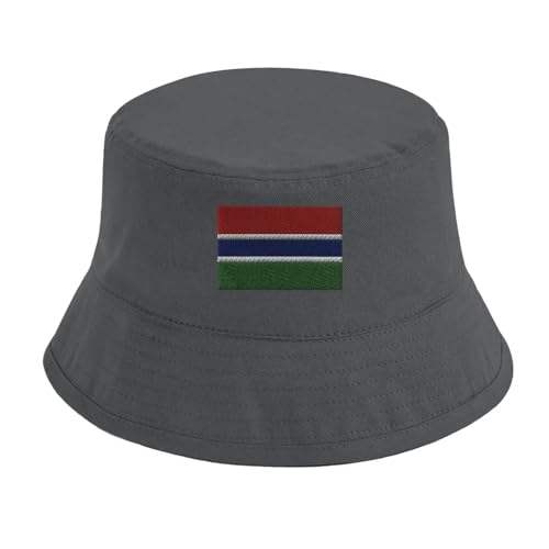 Chapeau bob drapeau de la Gambie en coton léger et confortable pour le quotidien