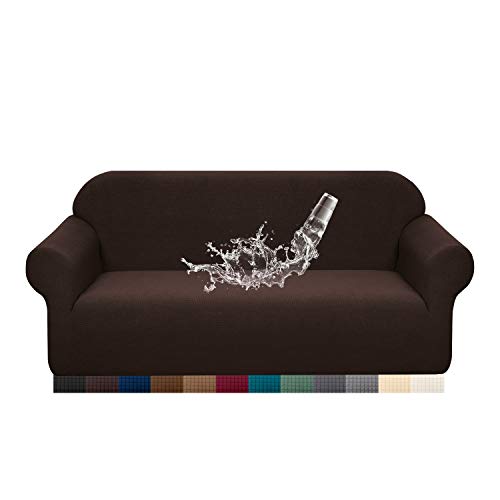 Granbest Housse de canapé Hydrofuge – Couverture Extensible avec Un Tissu très Doux (Chocolat, canapé)