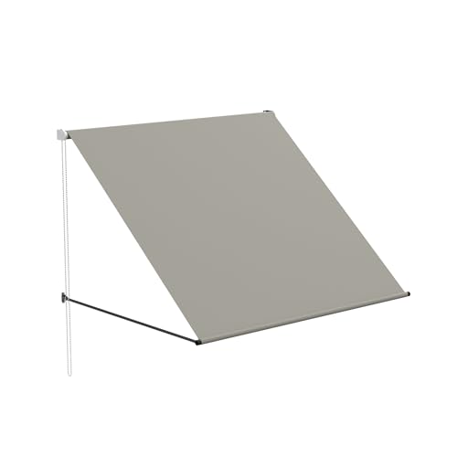 QEENTOE 150x145cm Fallarmmarkise Markise Fenstermarkise – Wetterfeste Balkonmarkise aus Stahl – UV-beständiger Sonnenschutz für Fenster,...